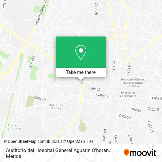 Mapa de Auditorio del Hospital General Agustin O'horán