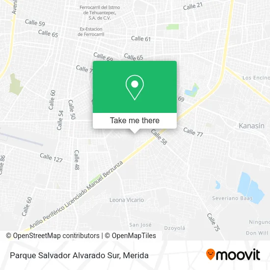 Mapa de Parque Salvador Alvarado Sur