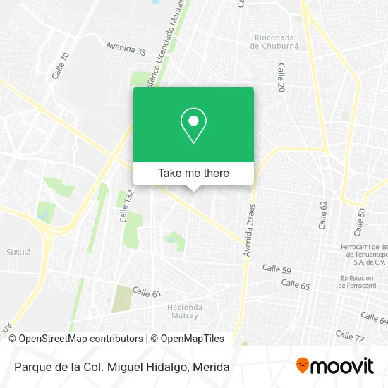 Mapa de Parque de la Col. Miguel Hidalgo