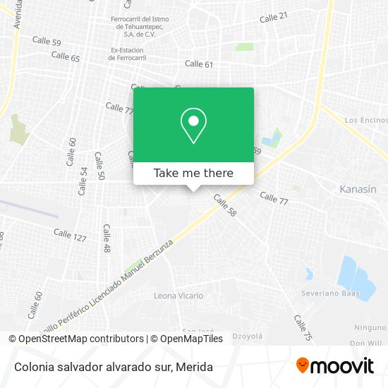 Colonia salvador alvarado sur map