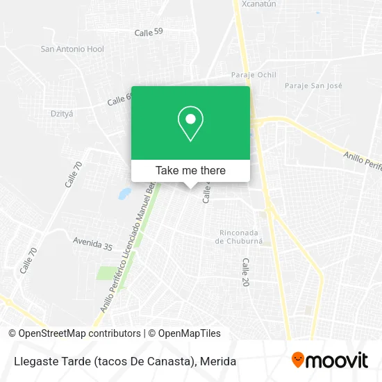 Mapa de Llegaste Tarde (tacos De Canasta)