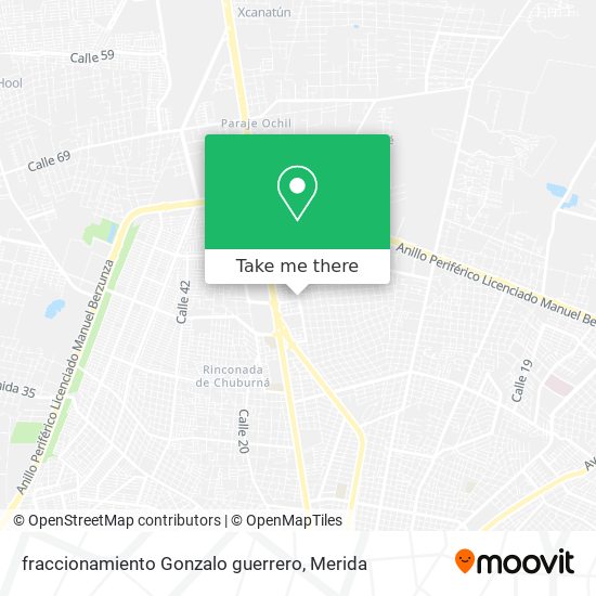 Mapa de fraccionamiento Gonzalo guerrero