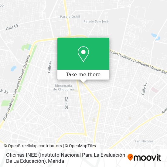 Oficinas INEE (Instituto Nacional Para La Evaluación De La Educación) map