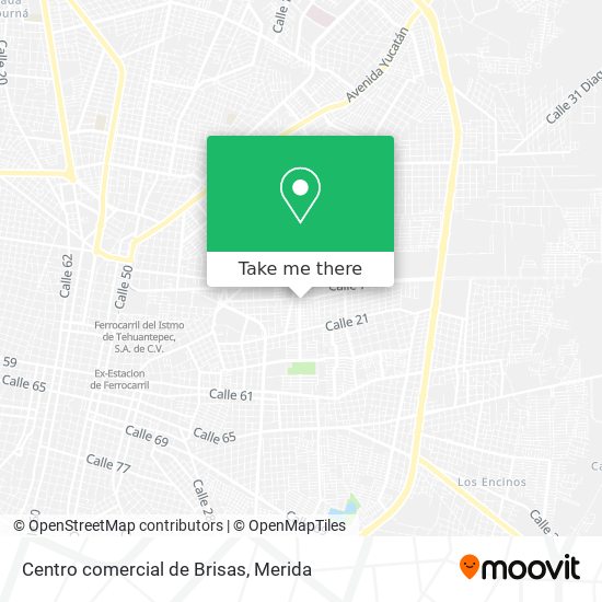 How to get to Centro comercial de Brisas in Mérida by Bus?