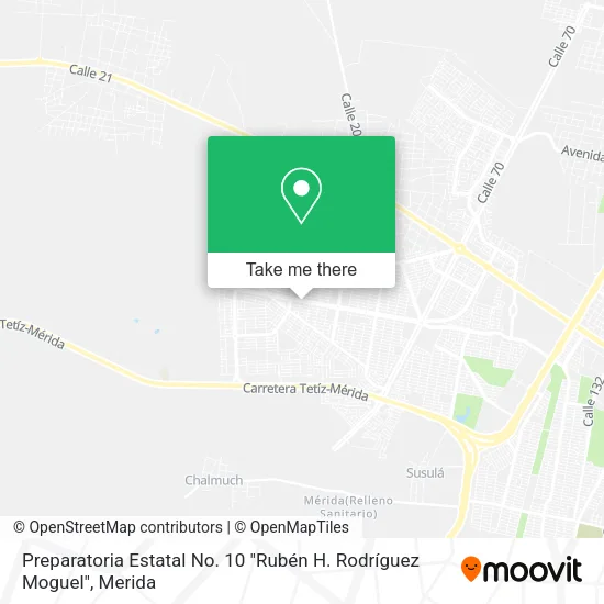 Mapa de Preparatoria Estatal No. 10 "Rubén H. Rodríguez Moguel"