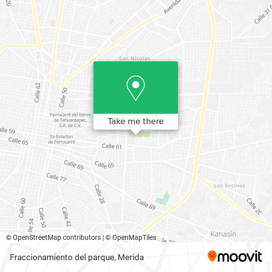 Fraccionamiento del parque map