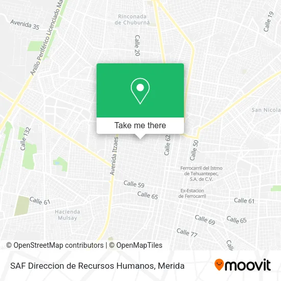 Mapa de SAF Direccion de Recursos Humanos