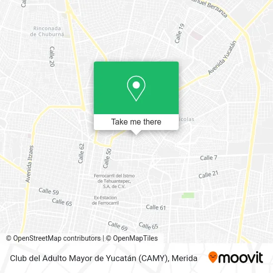 Mapa de Club del Adulto Mayor de Yucatán (CAMY)