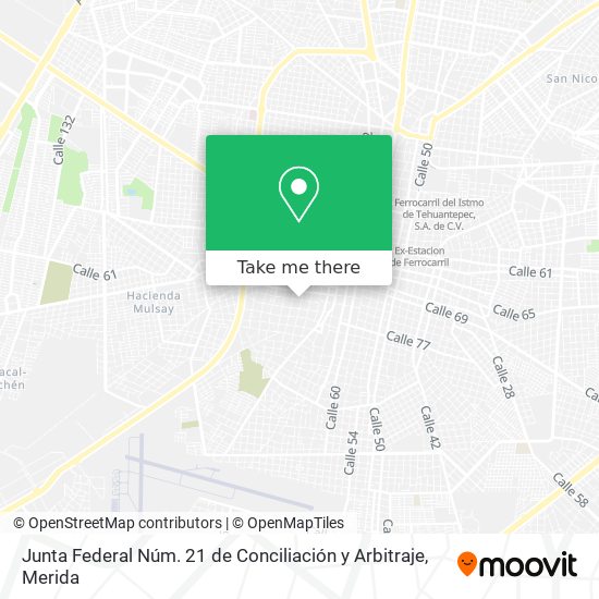 Mapa de Junta Federal Núm. 21 de Conciliación y Arbitraje