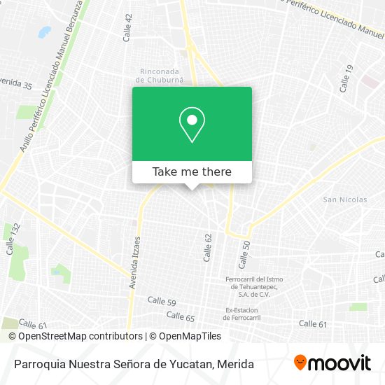 Mapa de Parroquia Nuestra Señora de Yucatan