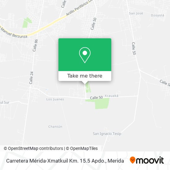 Carretera Mérida-Xmatkuil Km. 15.5 Apdo. map
