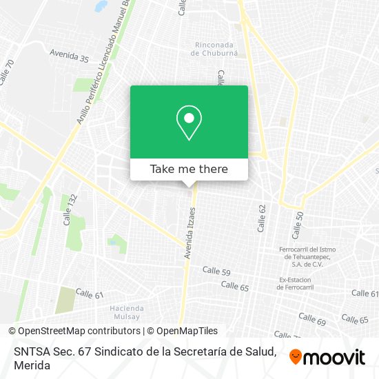 SNTSA Sec. 67 Sindicato de la Secretaría de Salud map