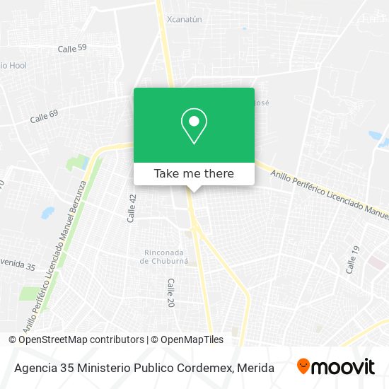 Agencia 35 Ministerio Publico Cordemex map