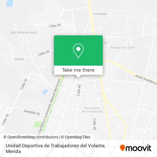 Mapa de Unidad Deportiva de Trabajadores del Volante