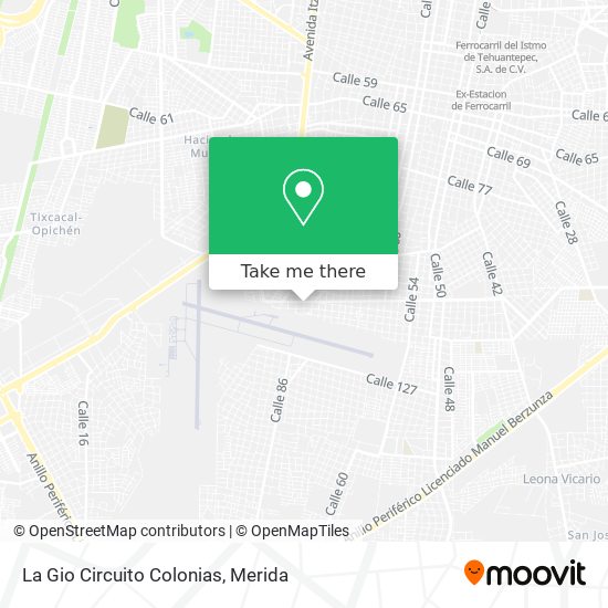 Mapa de La Gio Circuito Colonias