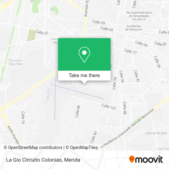 Mapa de La Gio Circuito Colonias
