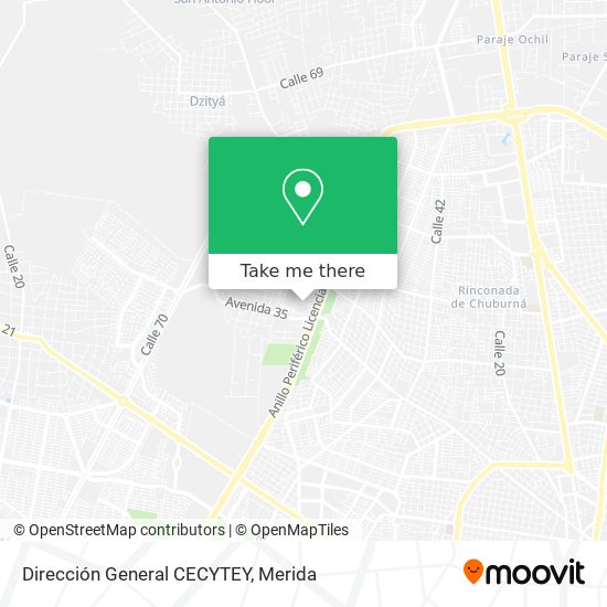 Dirección General CECYTEY map