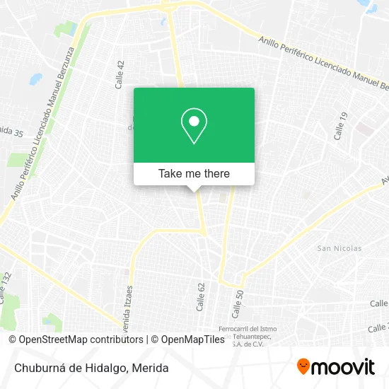 Mapa de Chuburná de Hidalgo