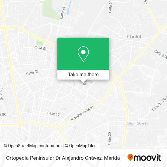 Ortopedia Peninsular Dr Alejandro Chávez map