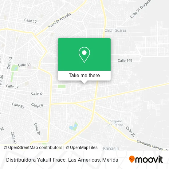 Distribuidora Yakult Fracc. Las Americas map