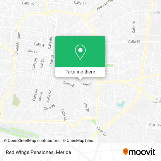 Red Wings Pensiones map