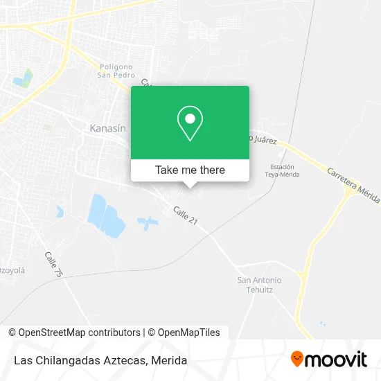 Las Chilangadas Aztecas map