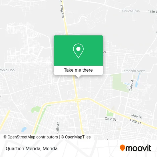 Quartieri Merida map