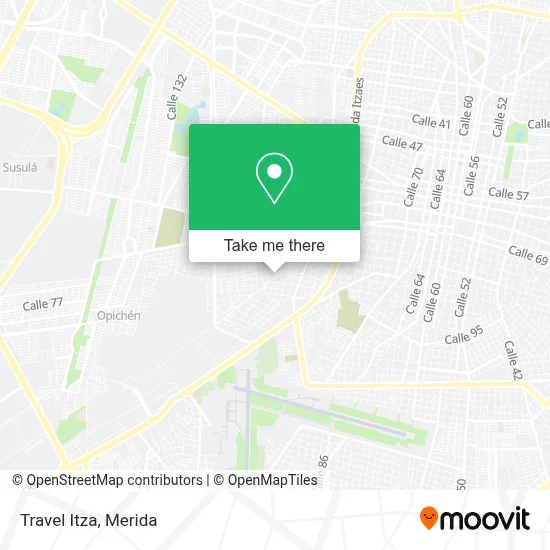 Travel Itza map