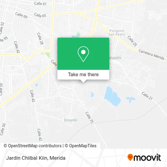 Jardín Chiibal Kiin map