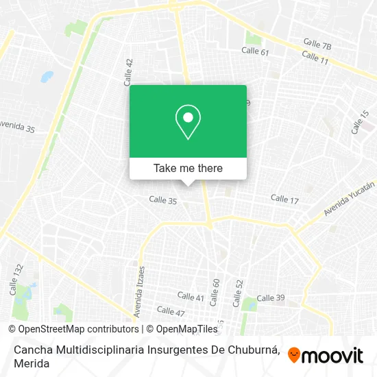 Cancha Multidisciplinaria Insurgentes De Chuburná map