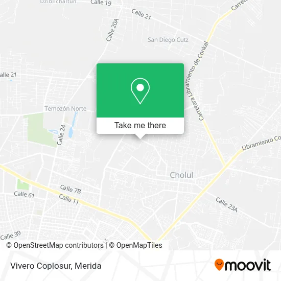 Vivero Coplosur map