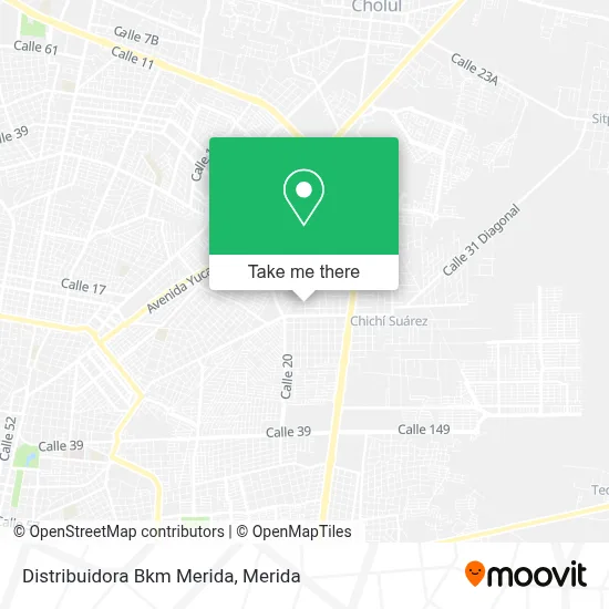 Mapa de Distribuidora Bkm Merida