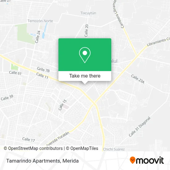 Tamarindo Apartments map