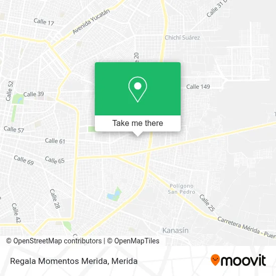 Regala Momentos Merida map