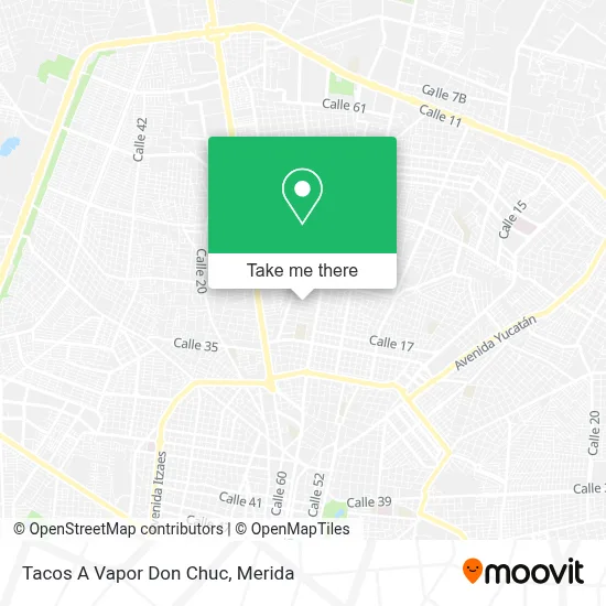 Tacos A Vapor Don Chuc map