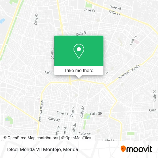 Telcel Merida VII Montejo map