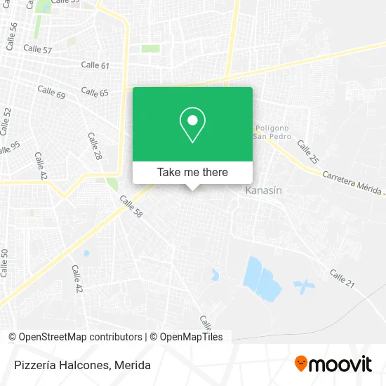 Pizzería Halcones map