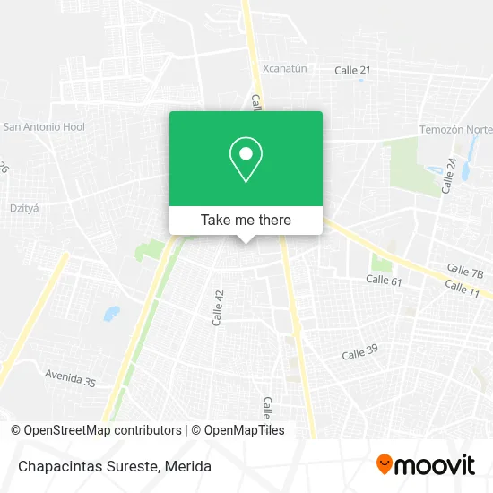Chapacintas Sureste map