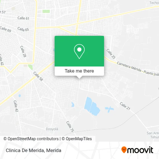 Clinica De Merida map