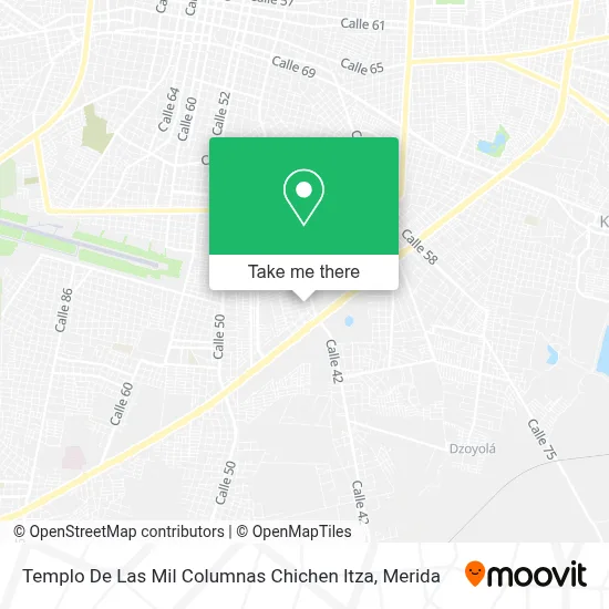 Templo De Las Mil Columnas Chichen Itza map