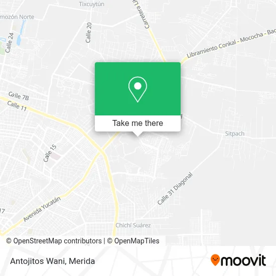 Antojitos Wani map
