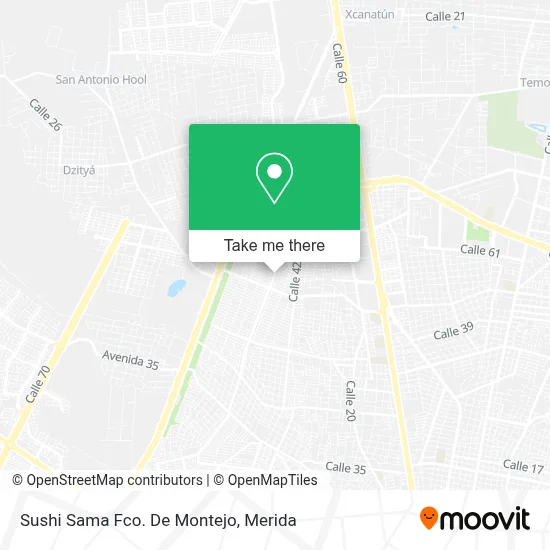 Sushi Sama Fco. De Montejo map
