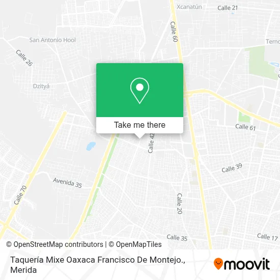 Taquería Mixe Oaxaca Francisco De Montejo. map