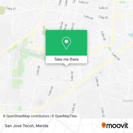 San Jose Tecoh map