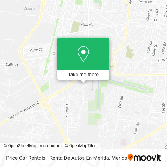Price Car Rentals - Renta De Autos En Merida map
