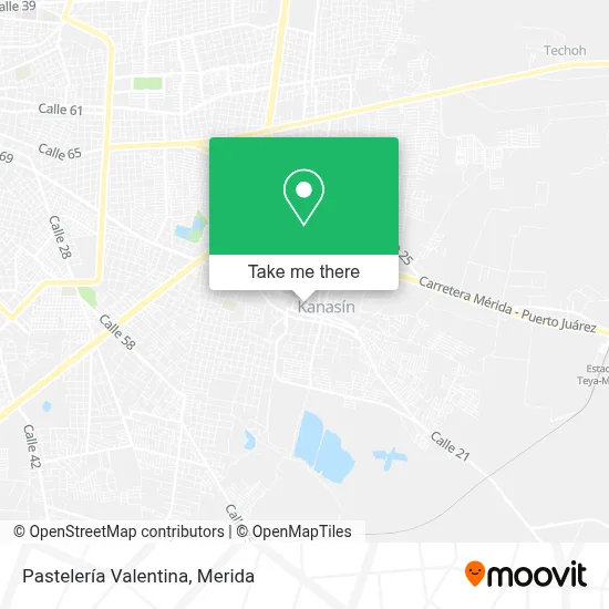 Pastelería Valentina map