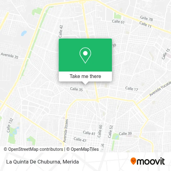 La Quinta De Chuburna map