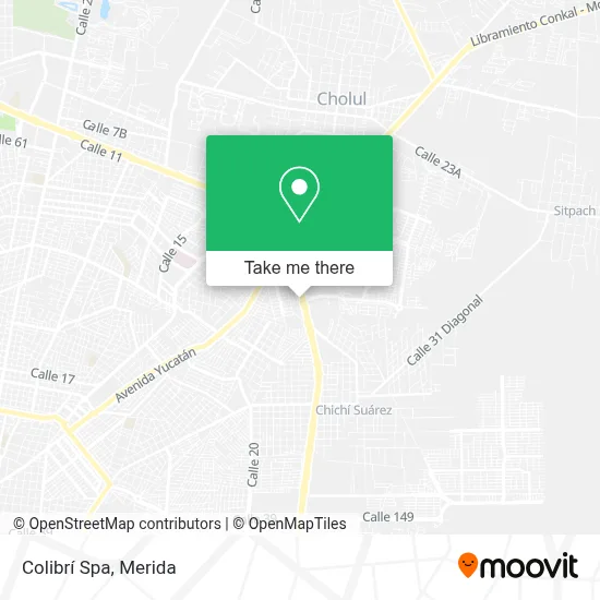 Colibrí Spa map