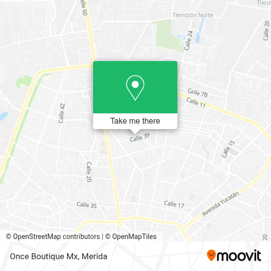 Once Boutique Mx map