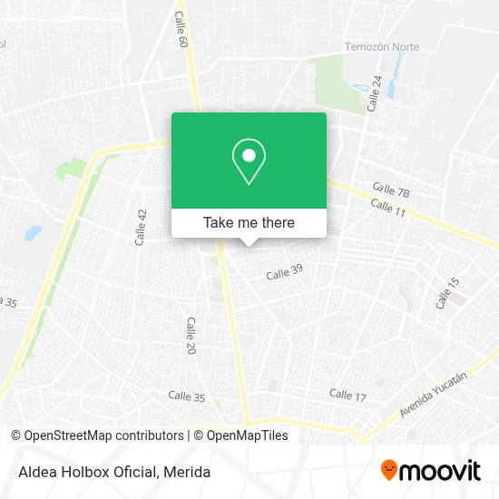 Aldea Holbox Oficial map